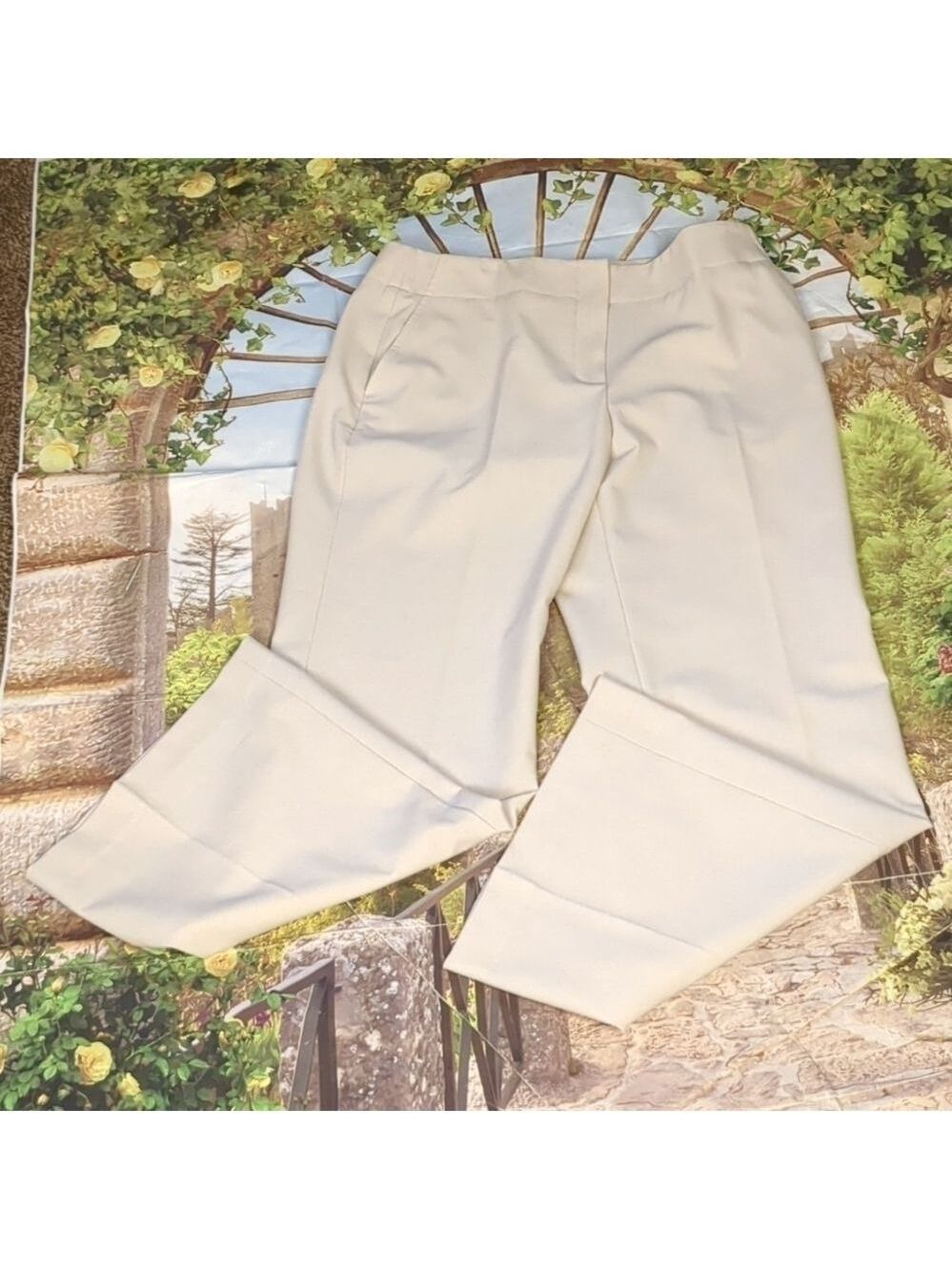 St. John Collection Cream Trousers Size 10